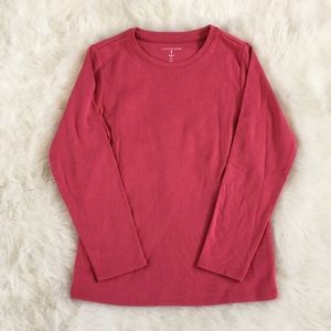 Girls Lands’ End Pink Long Sleeve Shirts - Size M